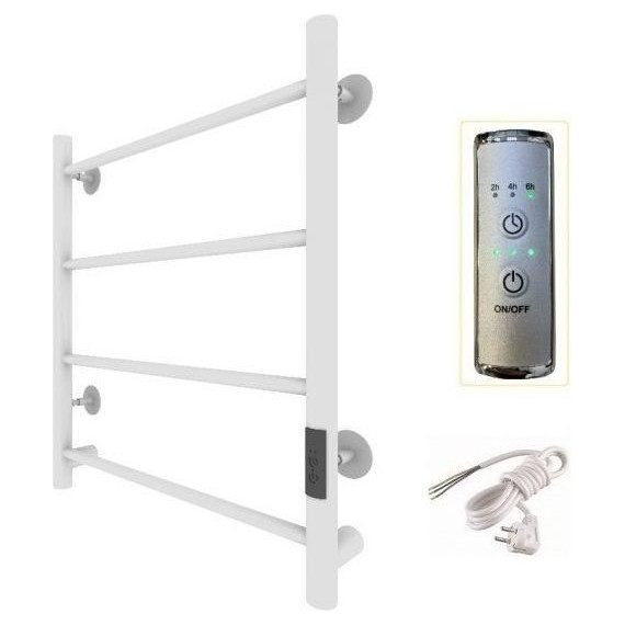 Полотенцесушитель электрический Тругор Пэк сп 1 ВГП П4 400х600 мм, белый (возможность скрытого подключения) 00-00043625 - фото 