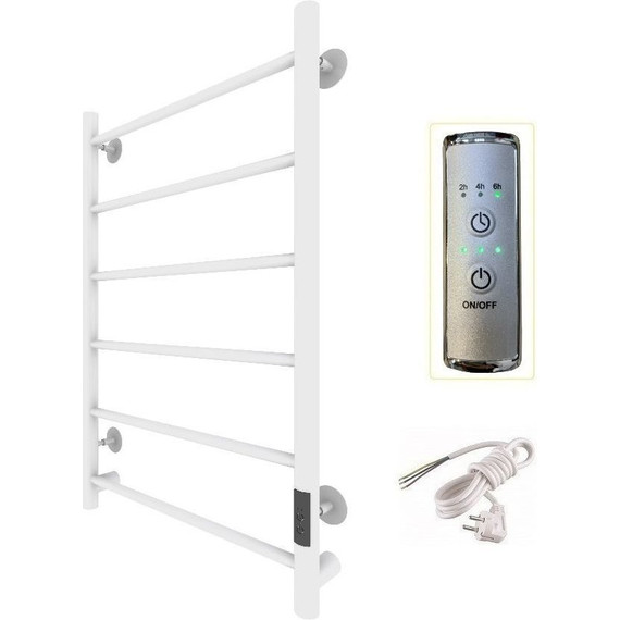 Полотенцесушитель электрический Тругор Пэк сп 1 ВГП П6 500х800 мм, белый (возможность скрытого подключения) 00-00036152 - фото 