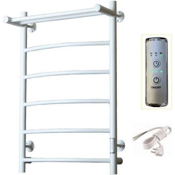 Полотенцесушитель электрический Тругор Пэк сп 5 ВГП с полкой П6 500х800 мм, белый (возможность скрытого подключения) 00-00042756 - фото 