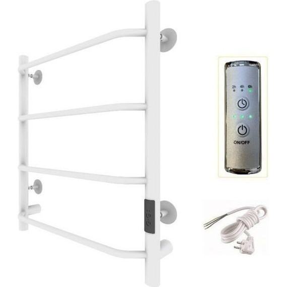 Полотенцесушитель электрический Тругор Пэк сп 6 ВГП П4 500х600 мм, белый (возможность скрытого подключения) 00-00036149 - фото 
