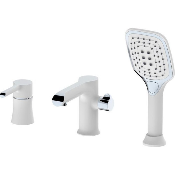 Смеситель для ванны Haiba HB80805-8, белый/хром - фото 