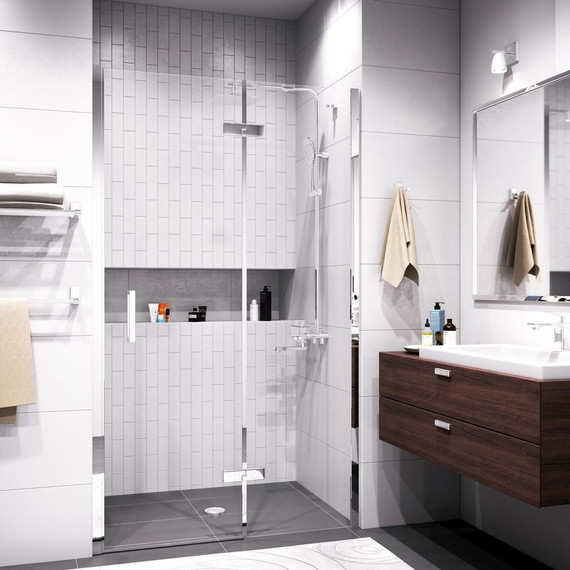 Душевая дверь WasserKraft Aller 120 см 10H05R (стекло 8 мм), хром/прозрачное - фото 4