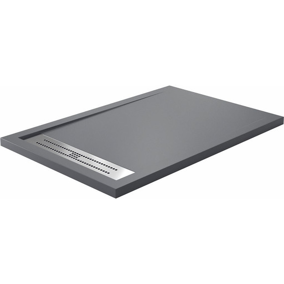 Поддон каменный WasserKraft Wiese 120х80 см 84T06, серый матовый - фото 