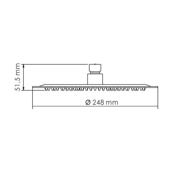 Верхний душ WasserKraft 248x248 мм A121, никель - фото 4