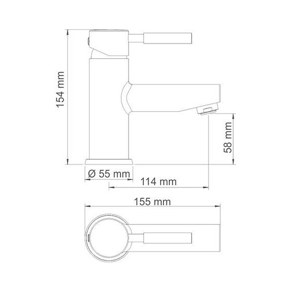 Смеситель для умывальника WasserKraft Wern 4203, никель - фото 16