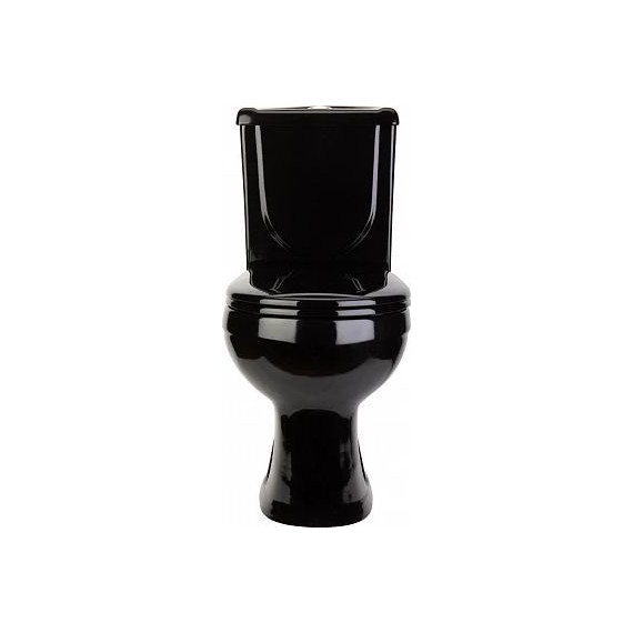 Унитаз-компакт Оскольская керамика Ирида Стандарт (горизонтальный выпуск) с полипропиленовой крышкой 40374130402, черный, Цвет производителя: чёрный - фото 3