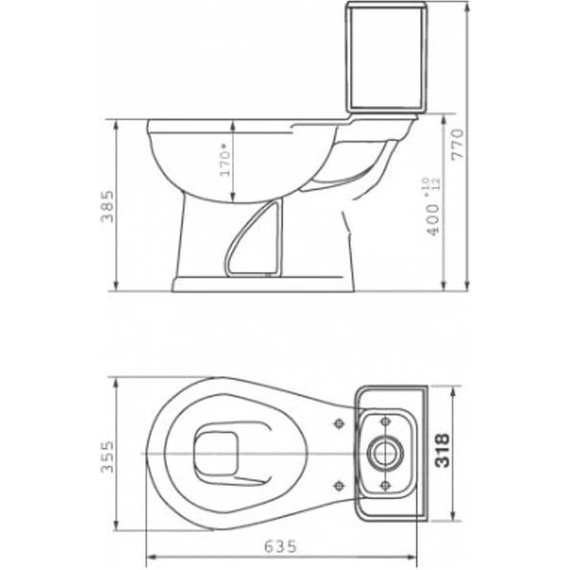 Унитаз-компакт Оскольская керамика Дора Комфорт с полипропиленовой крышкой 47374130402, черный, Цвет производителя: чёрный - фото 3