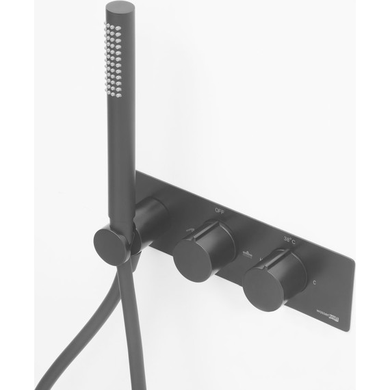 Смеситель для душа с термостатом WasserKraft Elbe 7488 Thermo, черный - фото 3