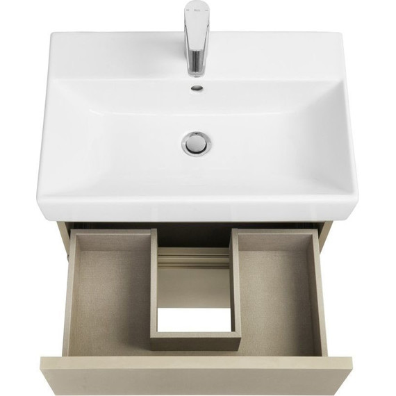 Тумба подвесная с раковиной Roca Oleta 60 см A857639515, капучино - фото 4