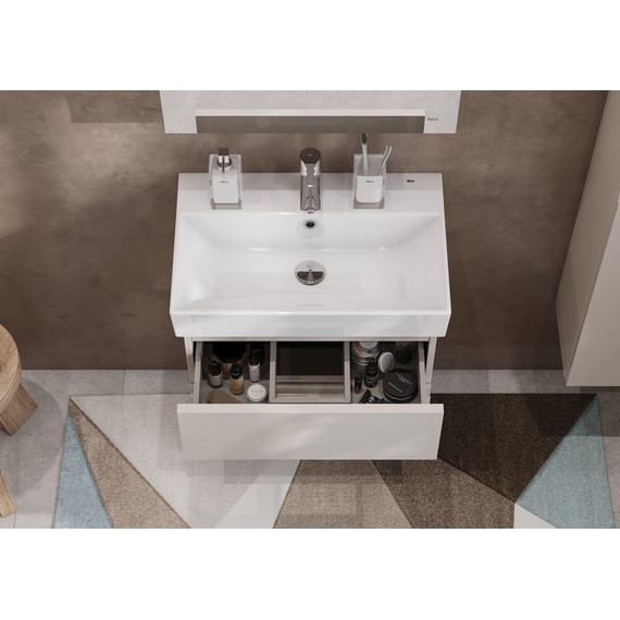 Тумба подвесная с раковиной Roca Oleta 60 см A857639515, капучино - фото 5