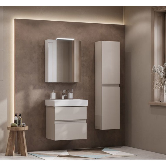 Тумба подвесная с раковиной Roca Oleta 60 см A857639515, капучино - фото 7