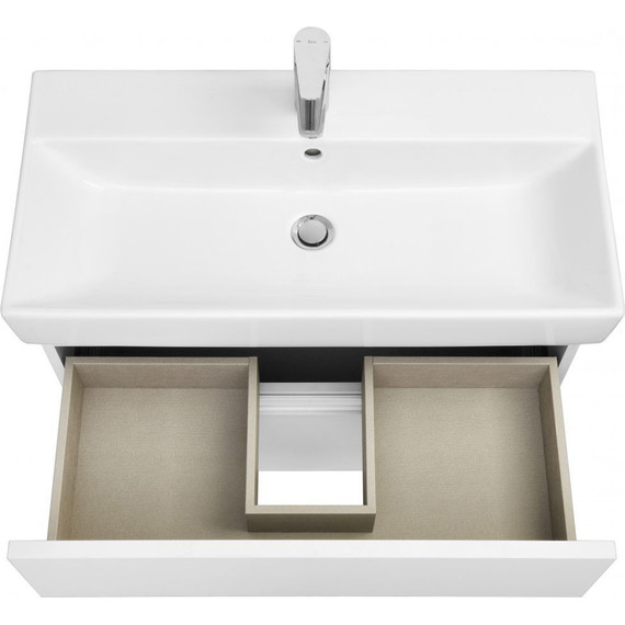 Тумба подвесная с раковиной Roca Oleta 80 см A857640501, белый матовый - фото 3