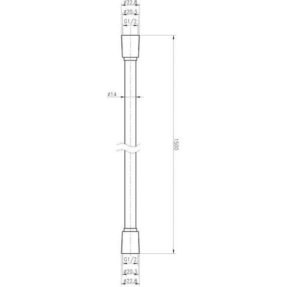 Душевой шланг Cezares 150 см CZR-FMD-150-NOP, черный матовый - фото 2