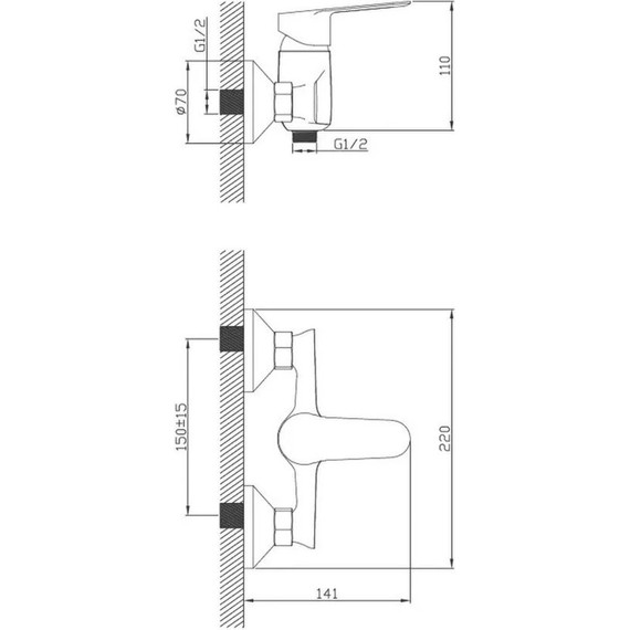 Набор смесителей 3 в 1 для душа Diadonna D80-900119 - фото 4