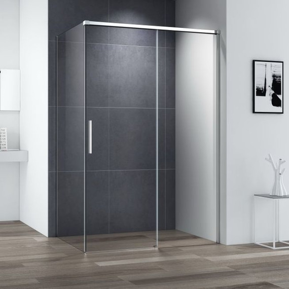 Душевое ограждение Cezares 130х90 см DUET SOFT-M-AH-1-130/90-C-Cr (стекло 8 мм) хром/прозрачное - фото 