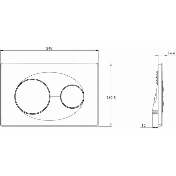 Кнопка смыва Azario AZ-8200-0012, белый - фото 3