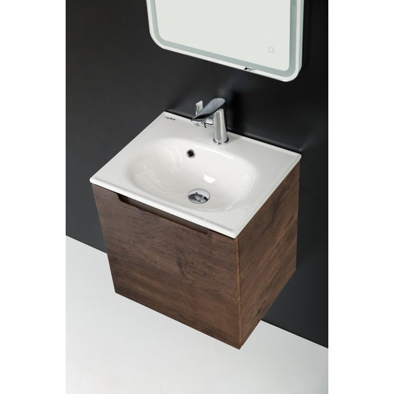 Тумба подвесная с раковиной BelBagno ETNA-500-1A-SO-RW-P-L 50 см, Rovere Moro, Цвет фасада: Rovere Moro - фото 2