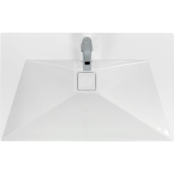 Тумба подвесная с раковиной Cezares MOLVENO-80-2C-SO-LB 80 см, Legno Bianco - фото 3