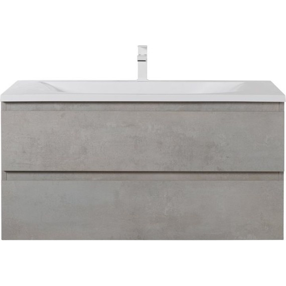 Тумба подвесная с раковиной Cezares MOLVENO-80-2C-SO-BET 80 см, Beton - фото 