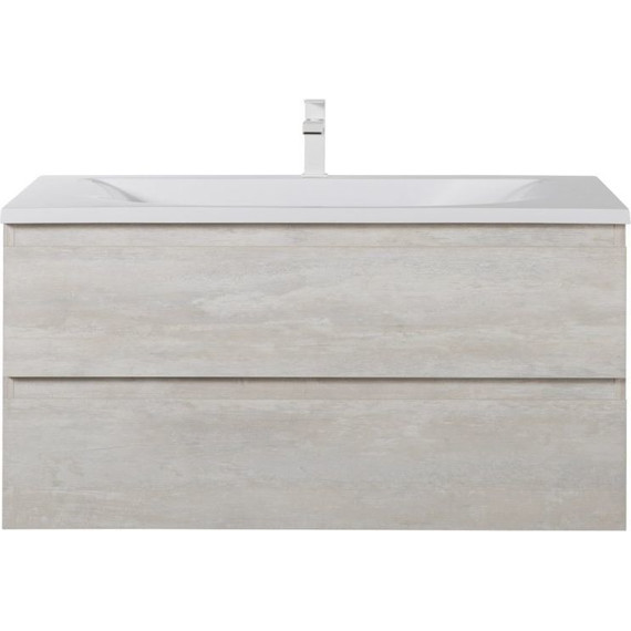 Тумба подвесная с раковиной Cezares MOLVENO-80-2C-SO-LB 80 см, Legno Bianco - фото 