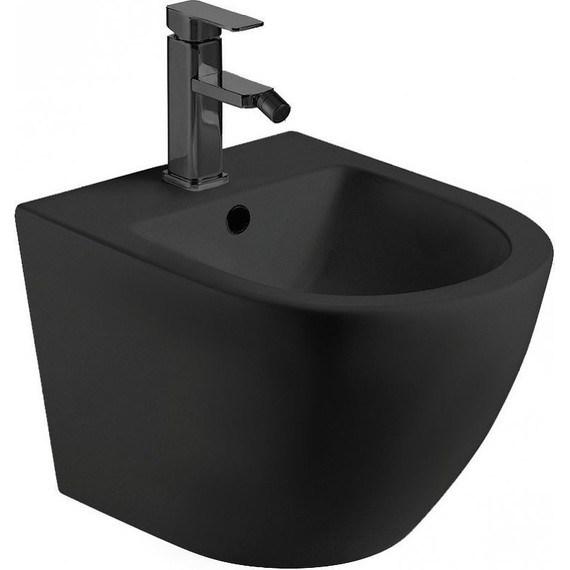 Биде подвесное CeramaLux 2197-1MB, черный матовый - фото 