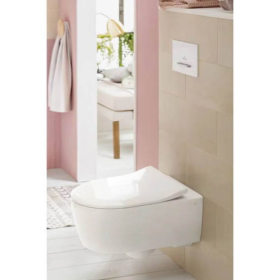 Унитаз подвесной безободковый Villeroy&Boch Avento 5656RS01 с крышкой микролифт - фото 2