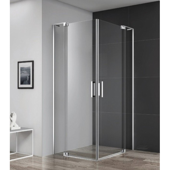 Душевое ограждение Cezares (70-80)х(100-110) см SLIDER-AH-2-70/80-100/110-C-Cr (стекло 8 мм) хром/прозрачное - фото 