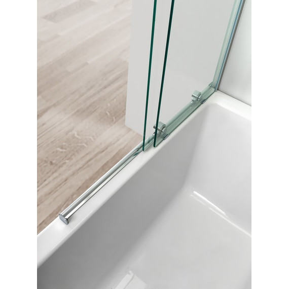 Шторка для ванны Cezares 100 см STREAM-VFS-11-100/150-C-Cr (стекло 8 мм), хром/прозрачное - фото 4