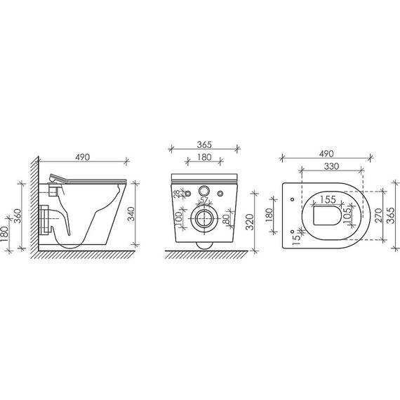 Унитаз подвесной Ceramicanova Balearica Rimless CN6000 с тонкой крышкой микролифт, Цвет производителя: белый - фото 8