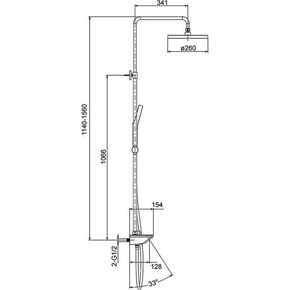Душевая стойка Gappo G2495-88, белый, Цвет производителя: белый - фото 15