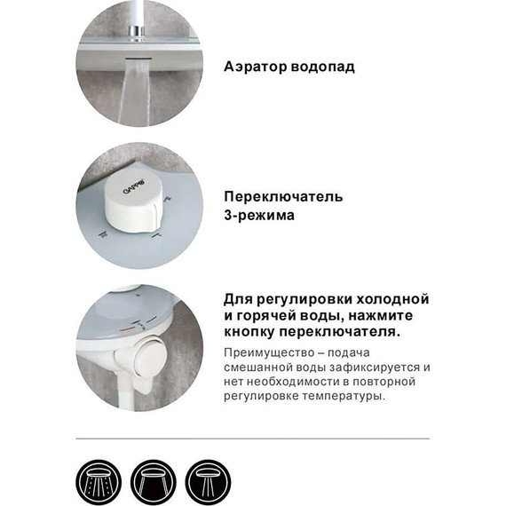Душевая стойка Gappo G2495-88, белый, Цвет производителя: белый - фото 14