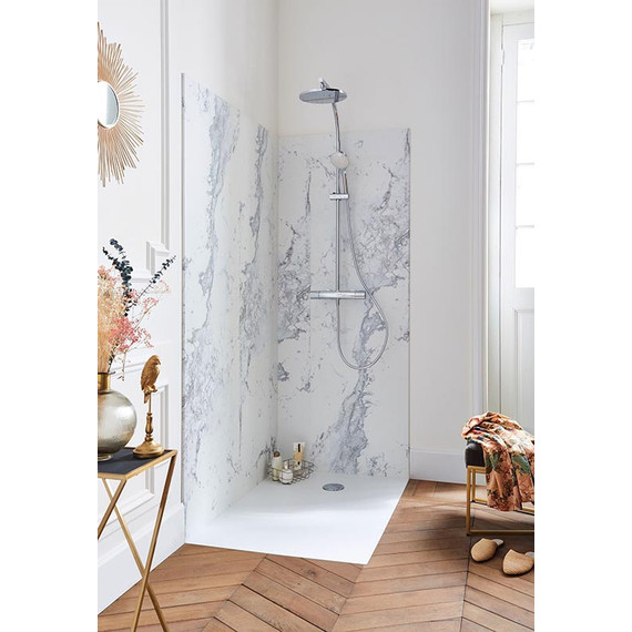 Мраморный поддон Jacob Delafon Tolbiac 90х90 см E6D327RU-WPM, белый матовый - фото 2