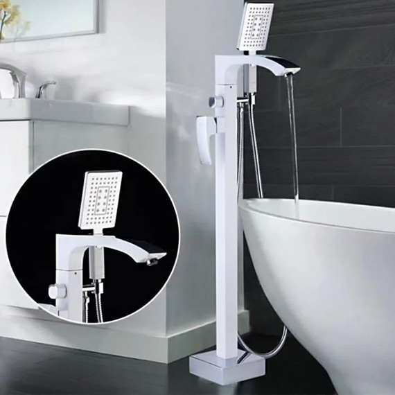 Смеситель для ванны Gappo G3007-8, белый/хром - фото 8