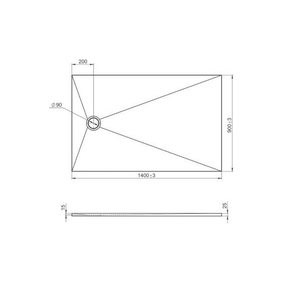 Мраморный поддон Jacob Delafon Tolbiac 140х90 см E6D333RU-NGM, черный матовый - фото 5