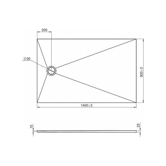 Мраморный поддон Jacob Delafon Tolbiac 140х90 см E6D333RU-WPM, белый матовый - фото 4