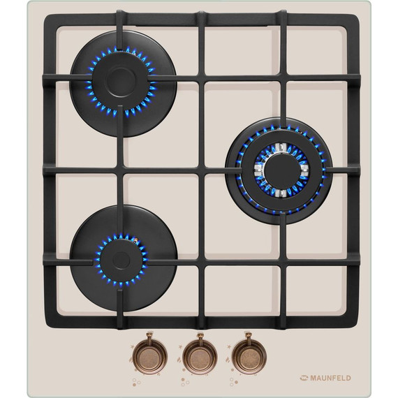 Газовая варочная поверхность Maunfeld EGHG.43.33CBG.R/G (бежевое стекло) - фото 