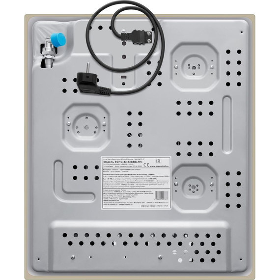 Газовая варочная поверхность Maunfeld EGHG.43.33CBG.R/G (бежевое стекло) - фото 3