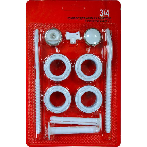 Комплект для монтажа радиатора Azario AZ3/40002, белый - фото 