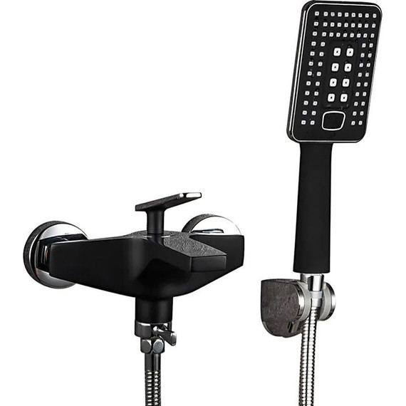 Смеситель для ванны Frap F3257, черный/хром - фото 