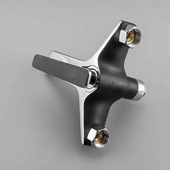 Смеситель для ванны Frap F3257, черный/хром - фото 4