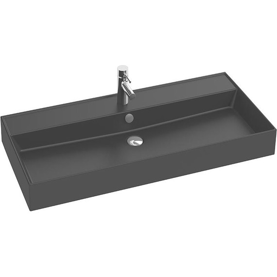 Раковина подвесная Jacob Delafon Vivienne 100 см EXBJ112-NGM, черный матовый - фото 