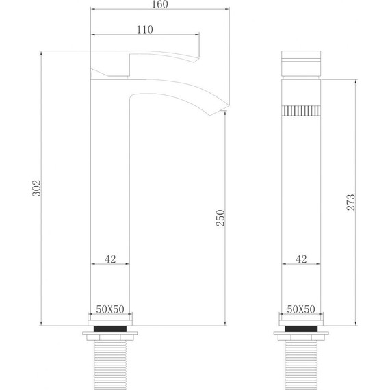 Смеситель для раковины высокий Abber Wasserfall AF8611, Цвет производителя: хром - фото 3