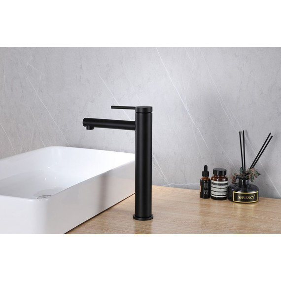 Смеситель для раковины высокий Abber Emotion AF8811B, черный матовый, Цвет производителя: чёрный матовый - фото 2