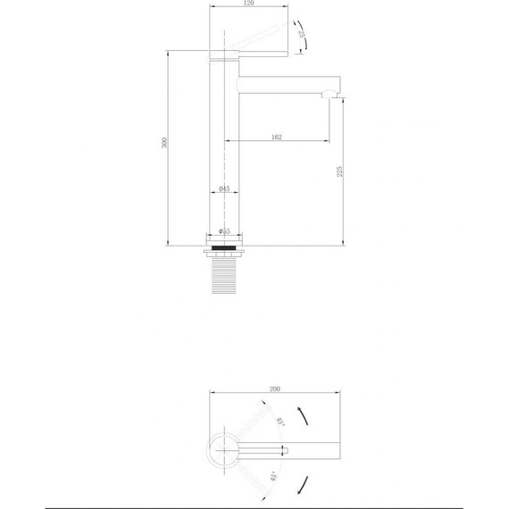 Смеситель для раковины высокий Abber Emotion AF8811B, черный матовый, Цвет производителя: чёрный матовый - фото 3