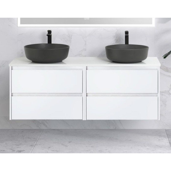 Тумба подвесная со столешницей BelBagno Kraft 140 см KRAFT-700-2C-SO-BO+EK-140-2-BO - фото 