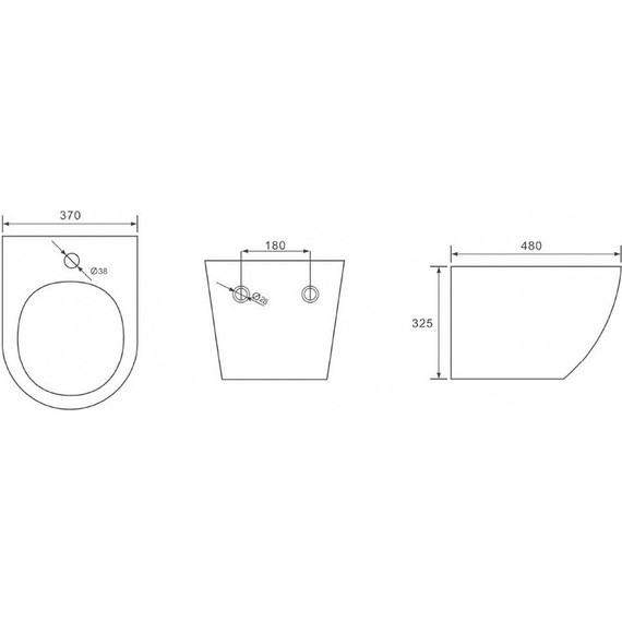 Биде подвесное Azario Grado AZ-0046-BW - фото 4