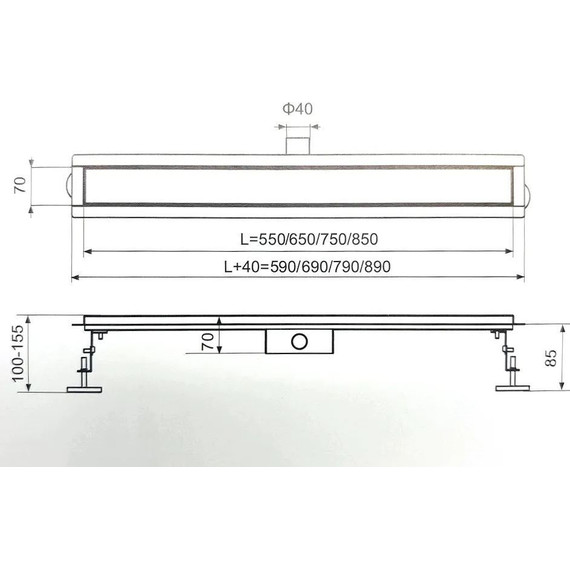 Трап Zeissler BAD417502 75 см, нержавеющая сталь - фото 10