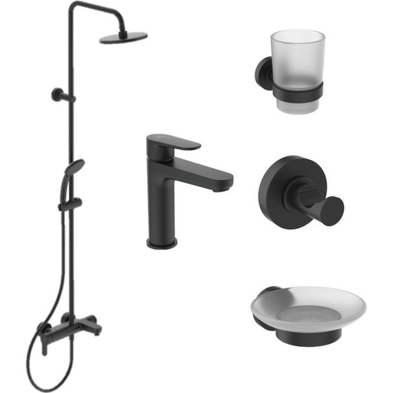 Промо-набор Ideal Standard IdealRain BL749S1, черный матовый - фото 