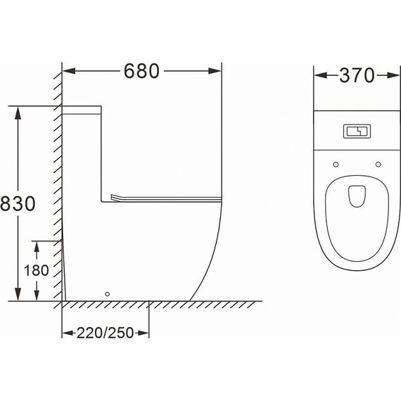Унитаз-моноблок безободковый Azario Morano AZ-1001 с крышкой микролифт, Цвет производителя: белый - фото 3