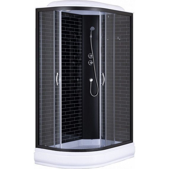 Душевая кабина Loranto 120х80 см CS-66120-20R GB 120, черный/серое - фото 